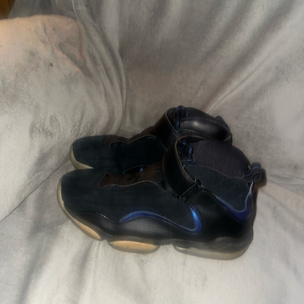 Nike Black and Blue High-Top Sneakers